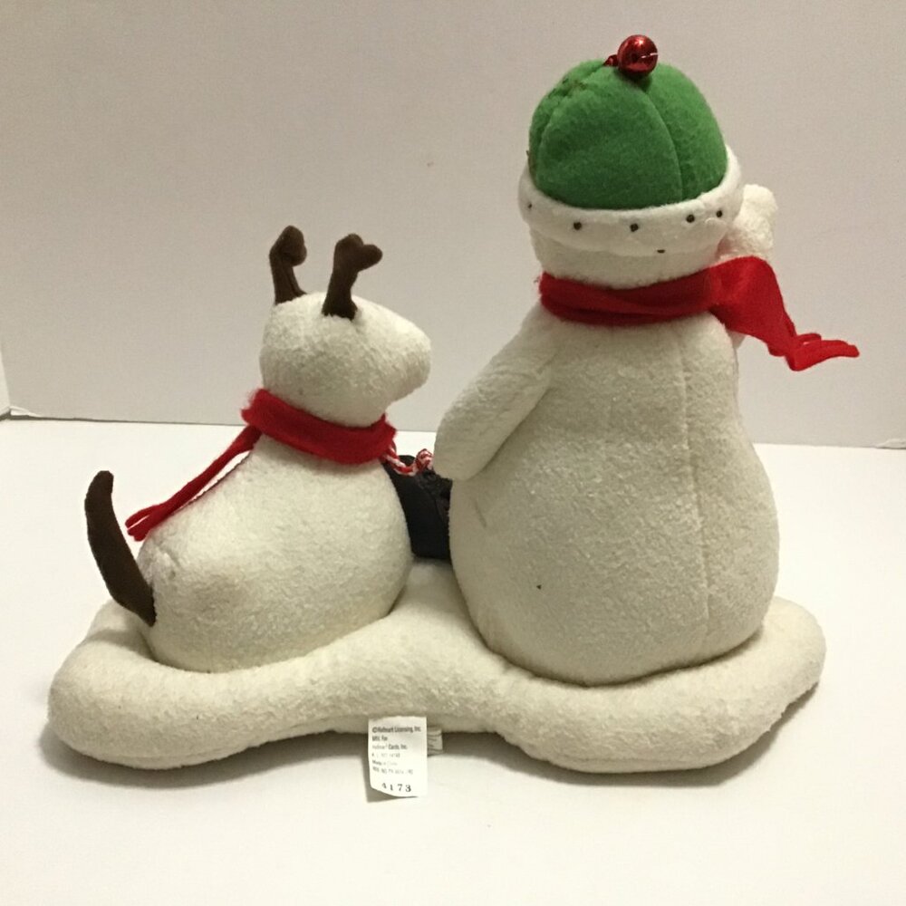 Hallmark Jingle Pals Snowman & Dog Animated Musical Singing Plush 2004 Working - Picture 3 of 4